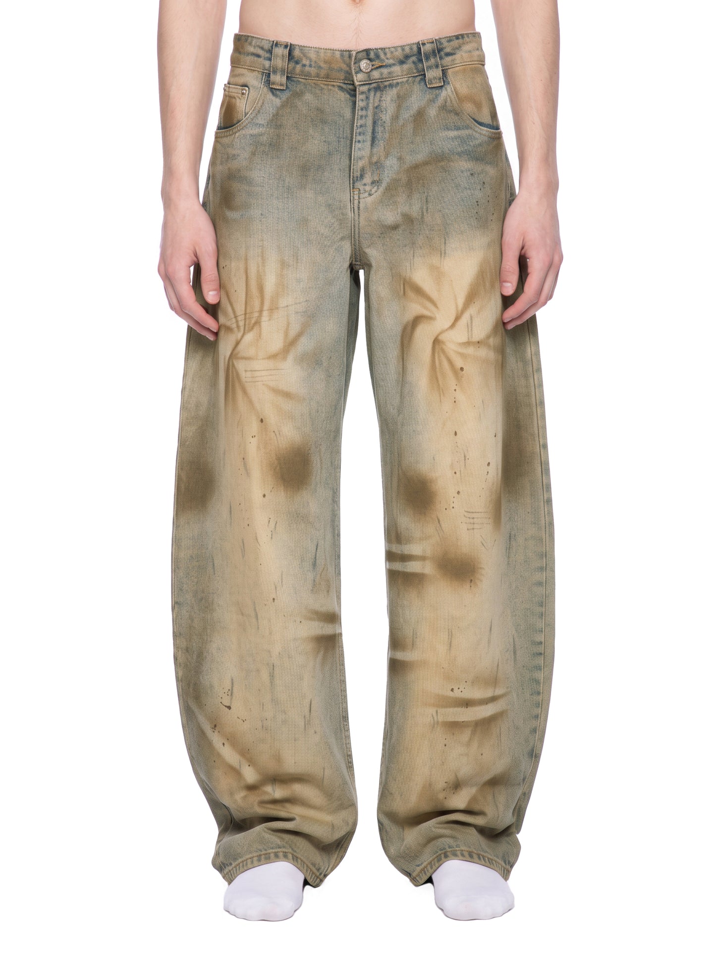 La Maison Du Noir - Men’s Vintage Wash Barrel Leg Jeans