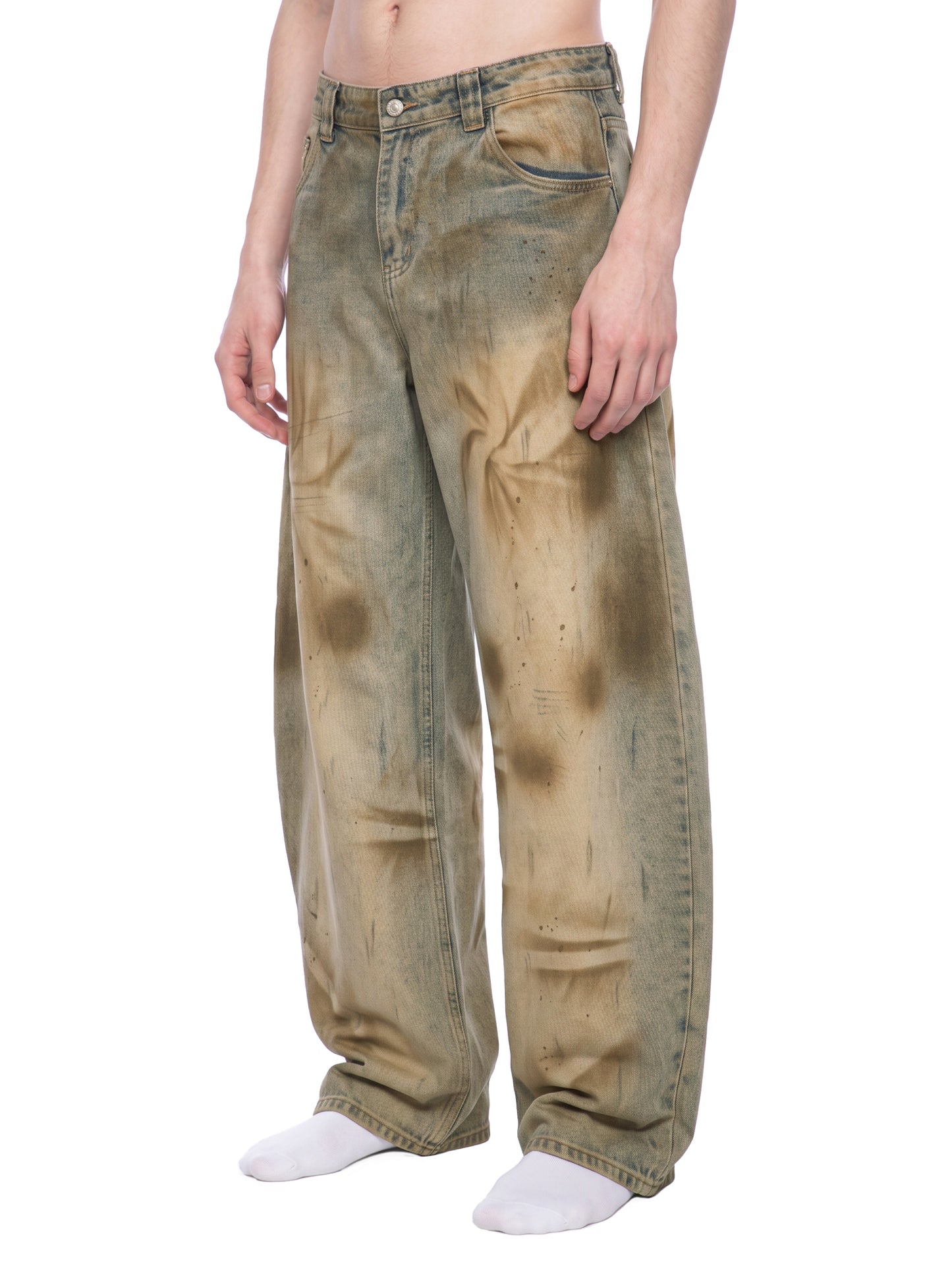 La Maison Du Noir - Men’s Vintage Wash Barrel Leg Jeans